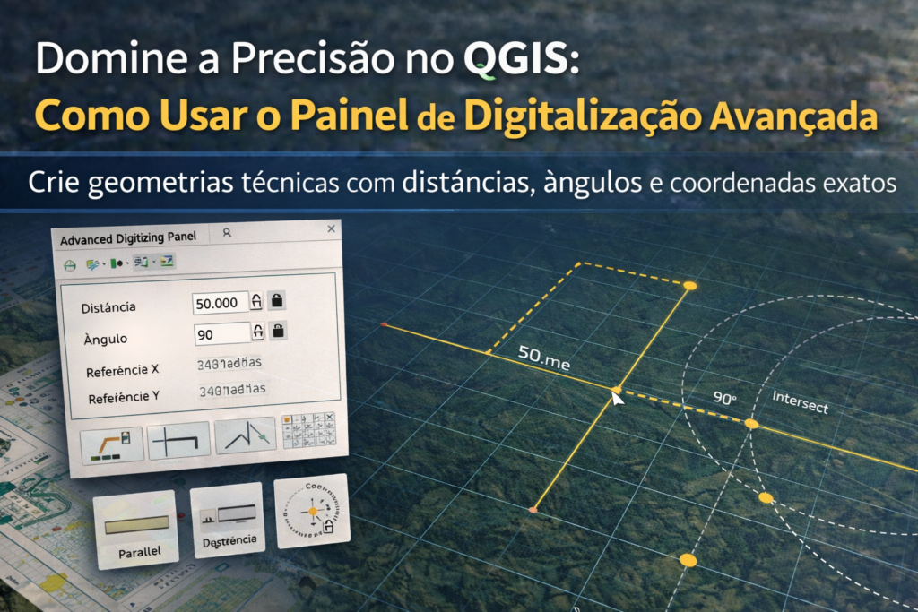 Paínel de Vetorização Avançada no QGIS: 7 técnicas para desenho preciso