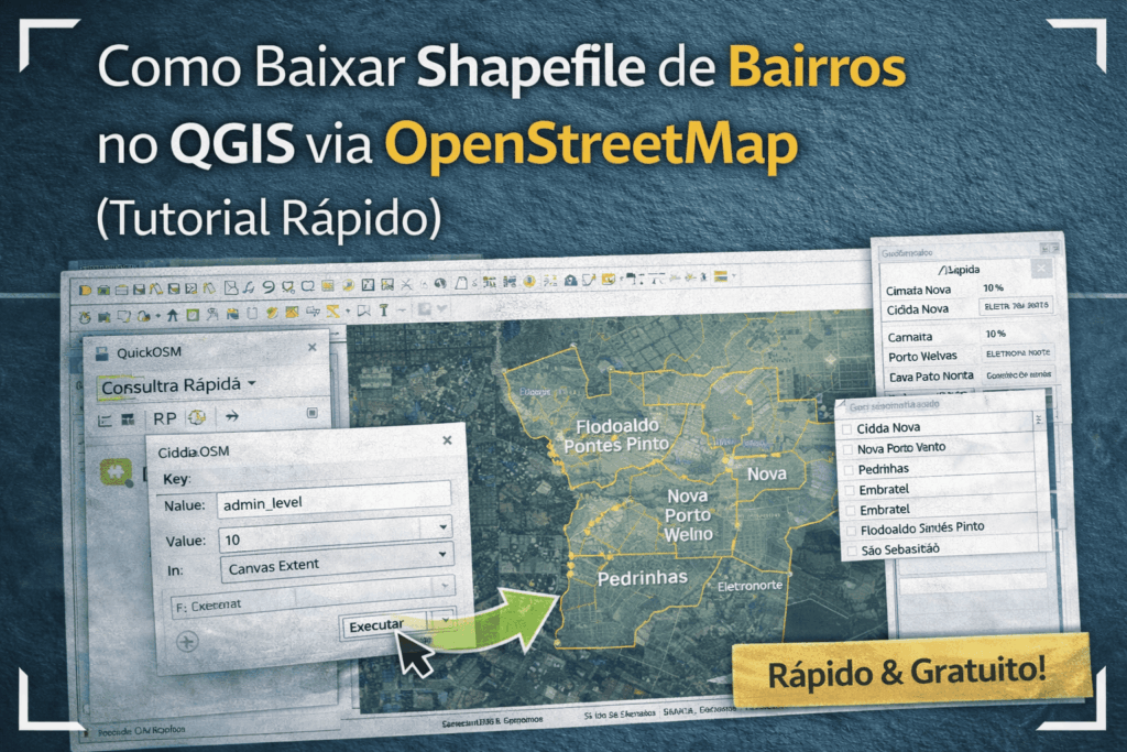 Como Baixar Shapefile de Bairros no QGIS via OpenStreetMap (Tutorial Rápido)
