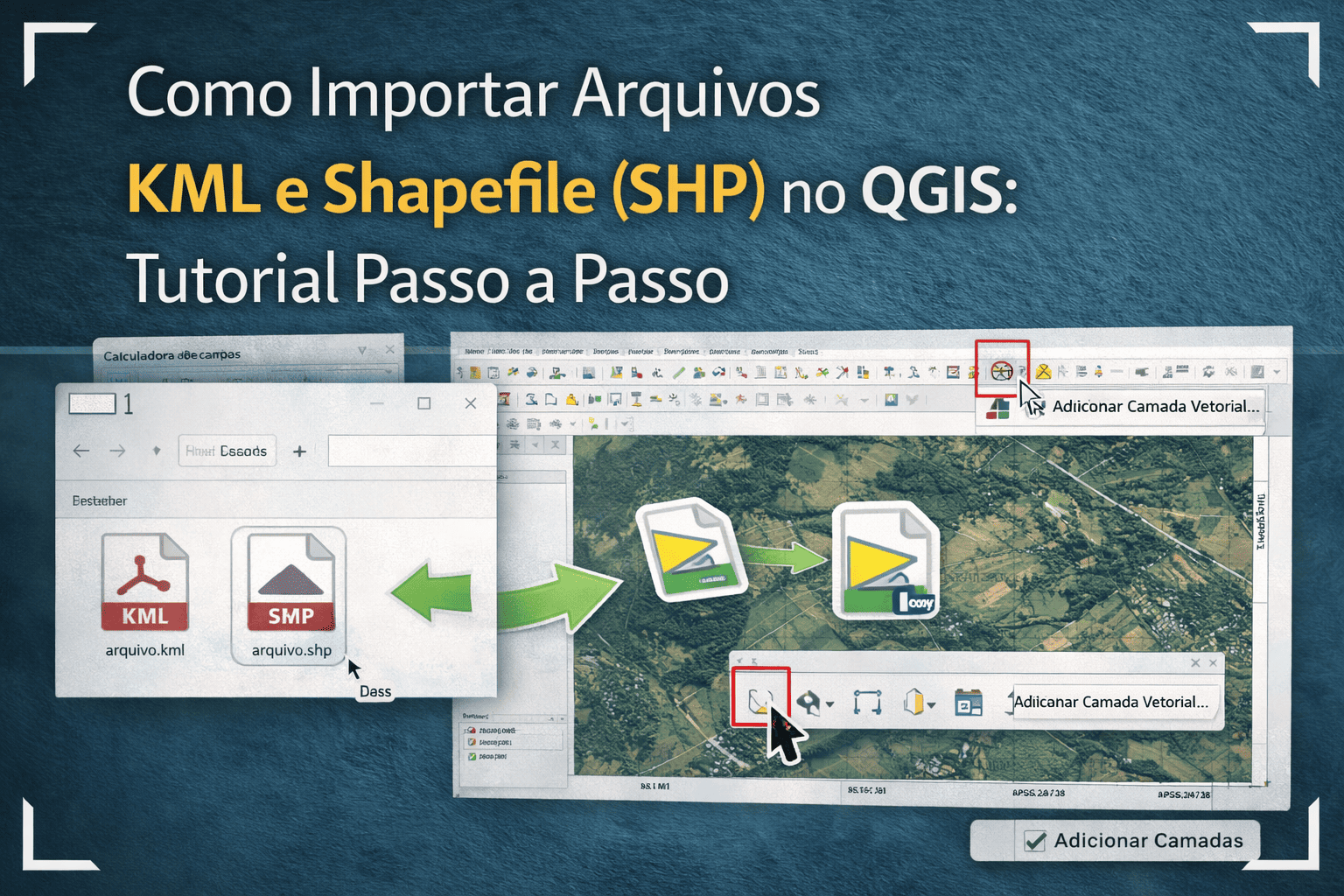 Importação de arquivos KML e Shapefile no QGIS