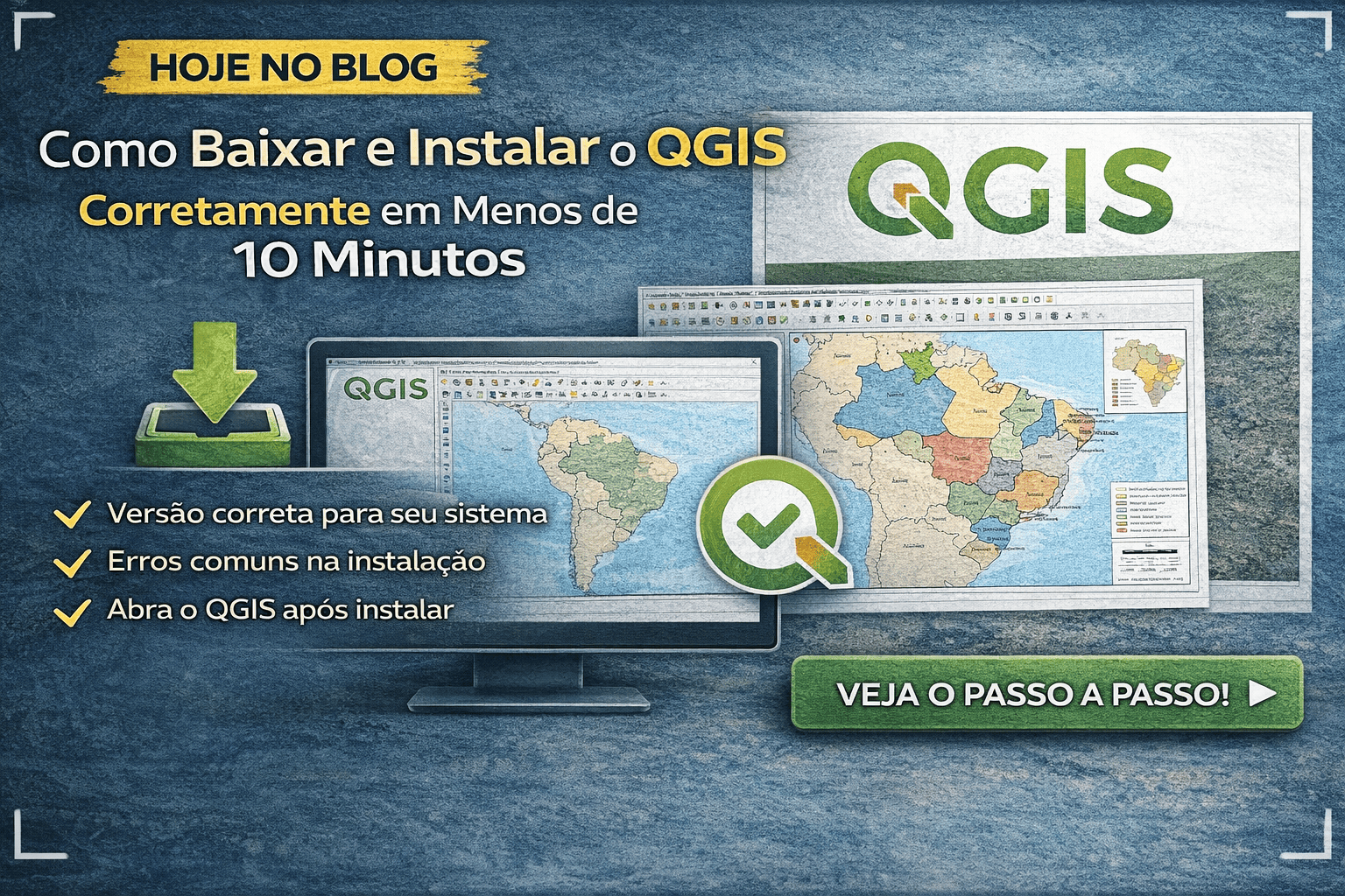 Tela de download do QGIS mostrando a versão LTR correta para instalar no Windows