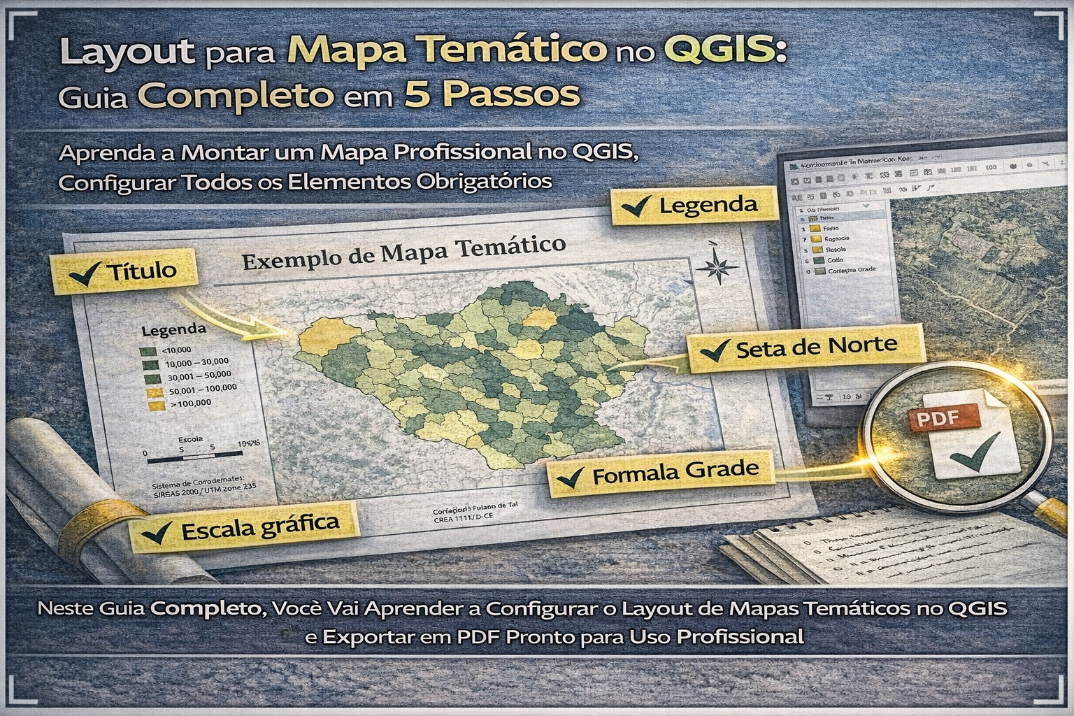 Layout para Mapa Temático no QGIS