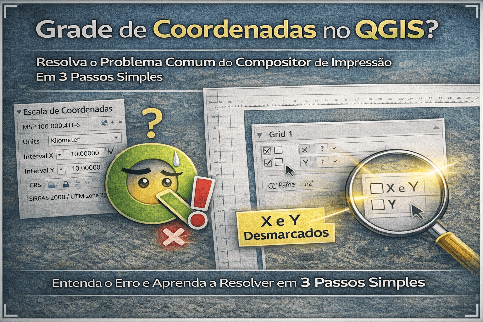 Grade de Coordenadas não Aparece no QGIS? Resolva em 3 Passos