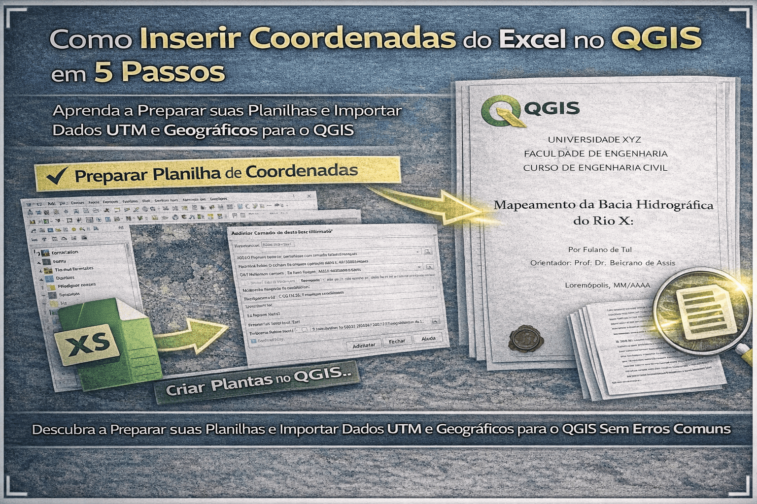 Como Inserir Coordenadas do Excel no QGIS: Passo a Passo