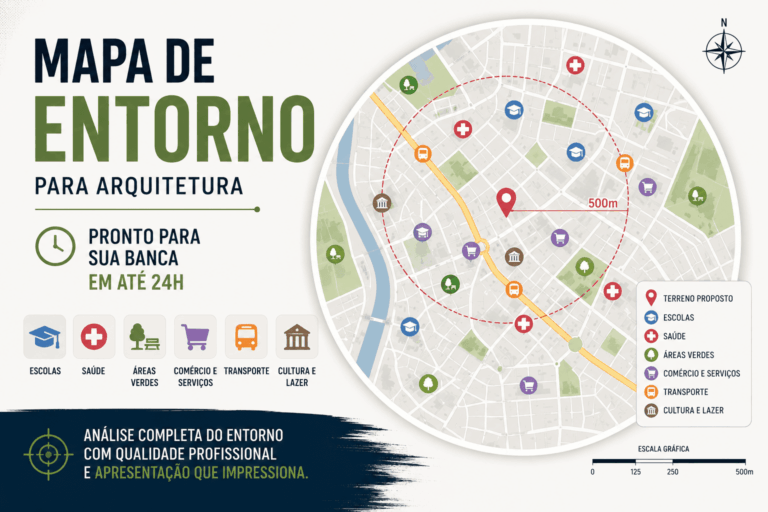Mapa de Entorno para Arquitetura: Pronto para Sua Banca em até 24h