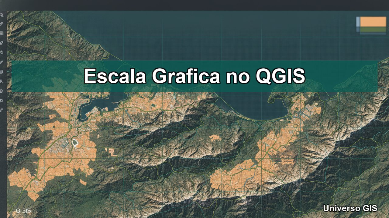 escala grafica no QGIS com barra e escala numerica