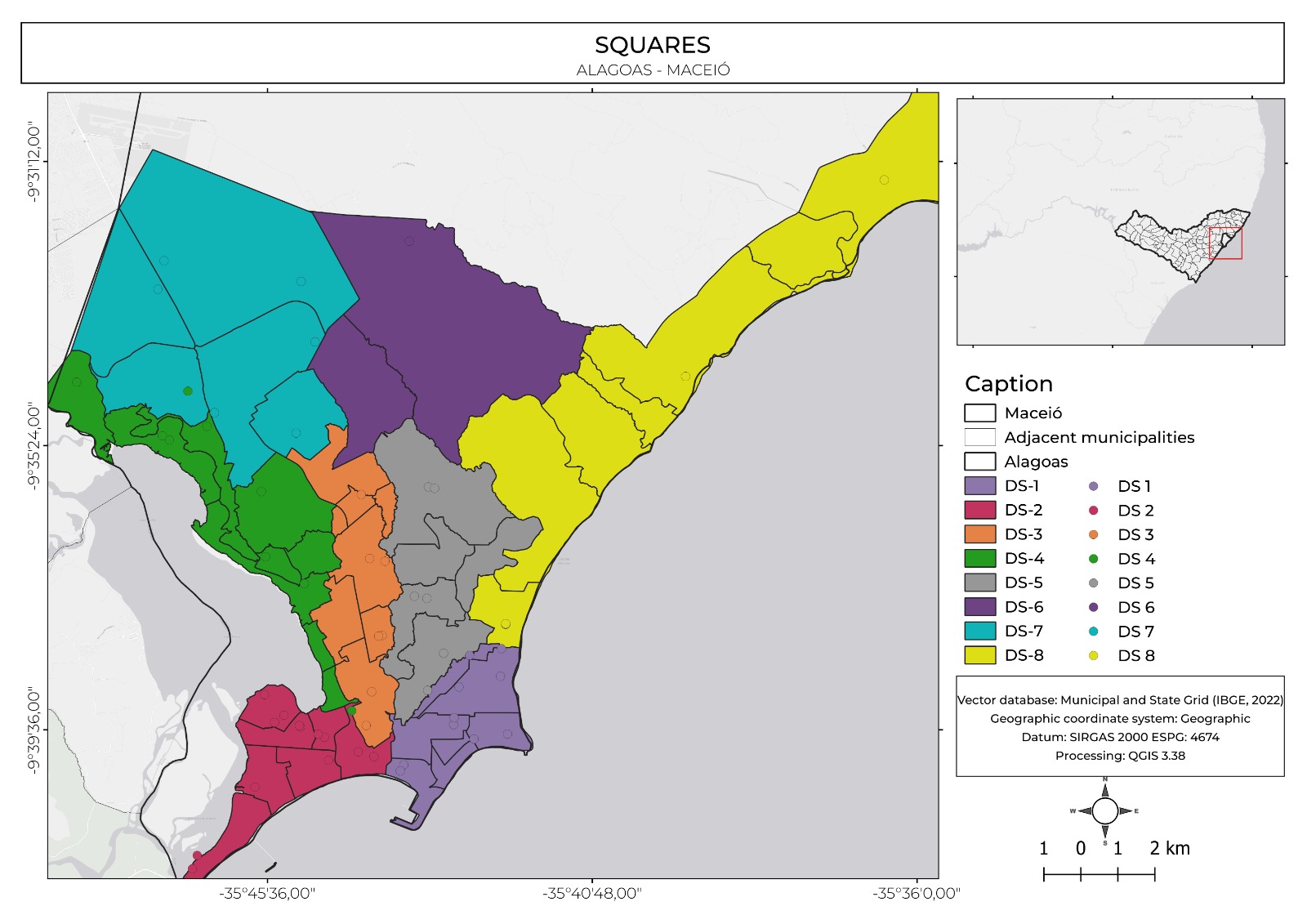 Exemplo de produto cartográfico elaborado com QGIS